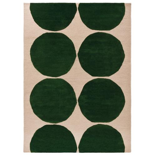 Designový vlněný koberec Marimekko Isot Kivet zelený 132507