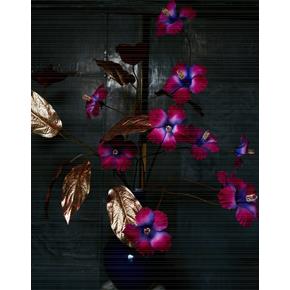 Umělá květina Silk-ka Ibišek růžovo modrý