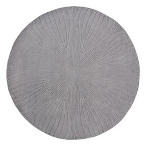 Jednobarevný kruhový koberec Wedgwood Folia round grey 38305