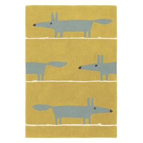 Vlněný kusový koberec Scion Mr. Fox Mustard 25306