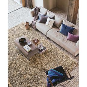 Moderní vlněný koberec B&C Rocks béžový 70501