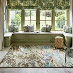 Vlněný kusový koberec Sanderson Ancient Canopy fawn olive green 146701