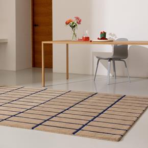 Designový vlněný koberec Marimekko Tiliskivi béžovo modrý