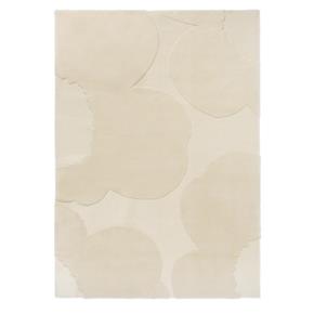 Designový vlněný koberec ISO Marimekko Unikko přírodní bílá 