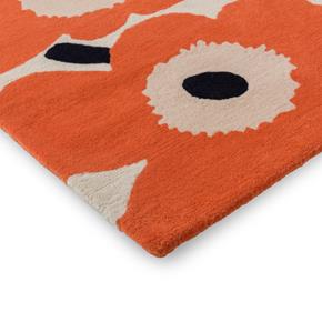 Designový vlněný koberec Marimekko Unikko oranžový