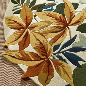 Vlněný kruhový koberec Sanderson Robin´S Wood russet brown 146501