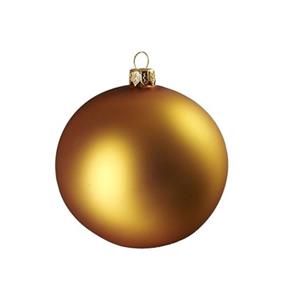 Skleněná vánoční ozdoba zlatá mat 10 cm
