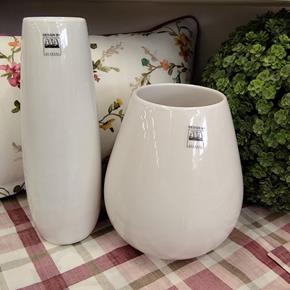 Vysoká keramická váza ASA Ease bílá 60 cm
