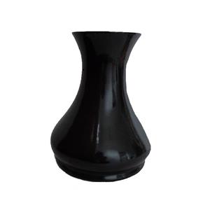 Keramická hřbitovní váza hladká černá 24 cm