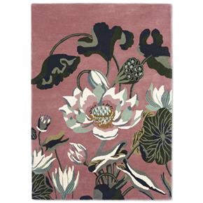 Vlněný květinový koberec Wedgwood Waterlily dusty rose 38602
