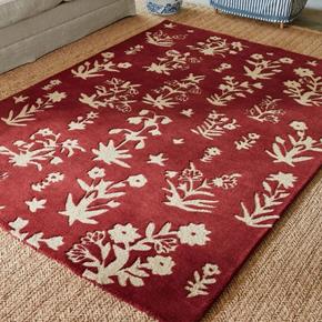 Vlněný kusový koberec Sanderson Woodland Glade damson red 146800