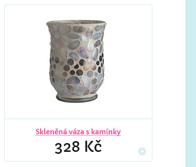 Sklen�n� v�za s kam�nky