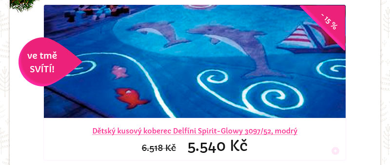 Dtsk kusov koberec Delfni Spirit-Glowy 3097/52, modr
