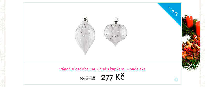 Vnon ozdoba SIA - ir s kapkami