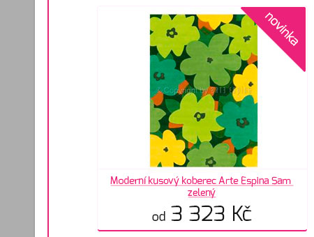 Modern kusov koberec Arte Espina Sam 4135/61, zelen