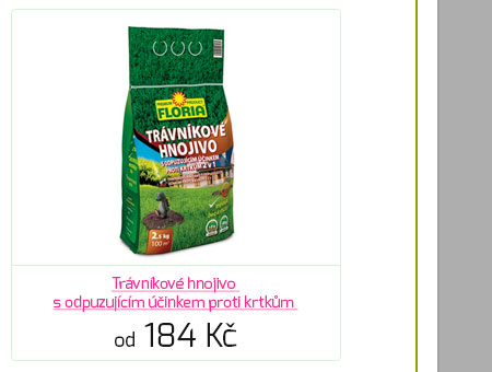 Trvnkov hnojivo s odpuzujcm inkem proti krtkm