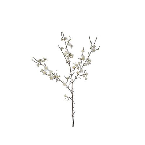 Umělá květina větvička Sia s bílými květy 