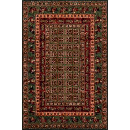 Perský kusový koberec Kashqai 4301/401, zelený Pazyryk