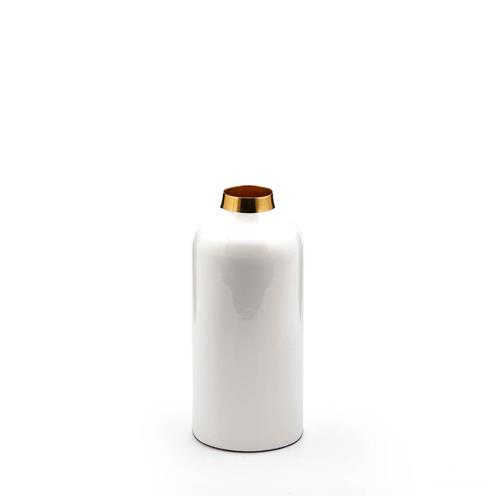 Smaltovaná bílá váza EDG Charm úzká