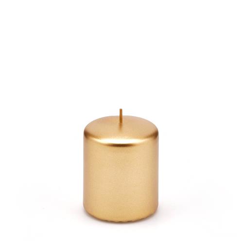 Svíčka válec vánoční EDG Classic  zlatá 7,5 cm