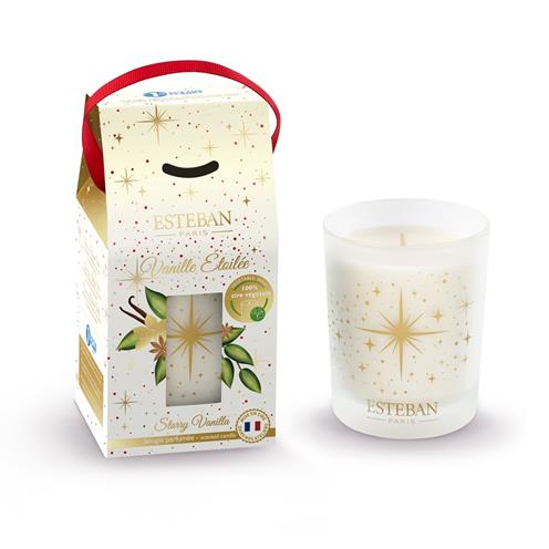 Esteban vánoční svíčka ve skle Starry Vanilla 180g