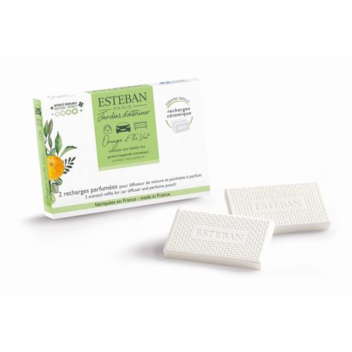 Esteban vonný difuzér do auta - náplň Orange&Green Tea