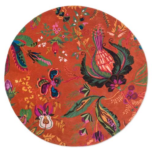 Vlněný kruhový koberec Harlequin Wonderland Floral amber/lapis 144713