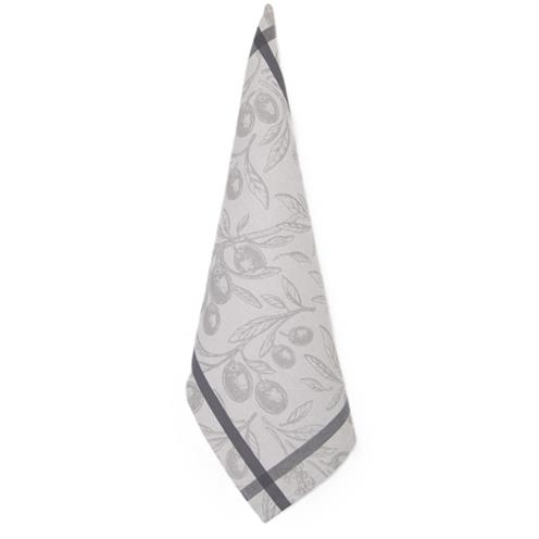 Kuchyňská bavlněná utěrka la Oliva šedá