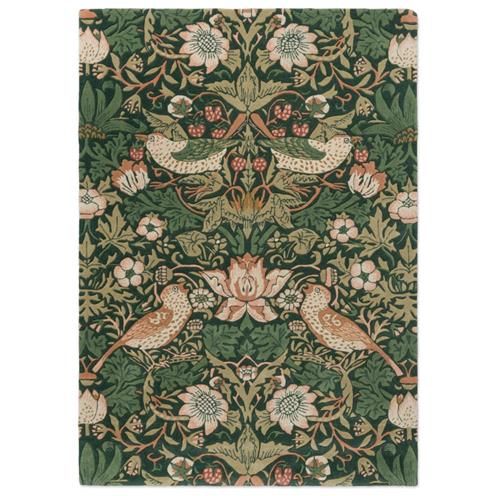 Luxusní květinový koberec Morris & Co Strawberry Thief forest 027707 