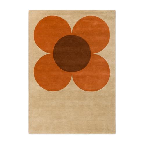 Moderní koberec Orla Kiely Flower Placemen pumpkin-ecru 158203 