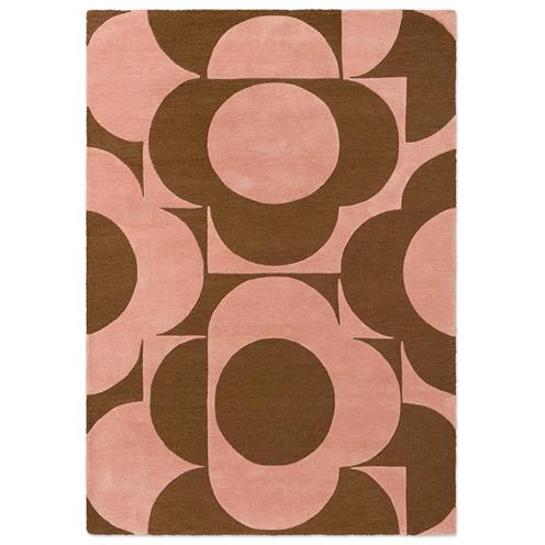 Moderní kusový koberec Orla Kiely Prism Flower pink-terracota 158002