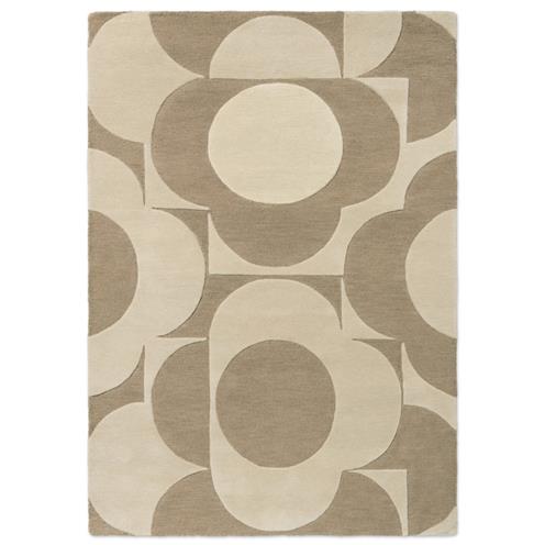 Moderní kusový koberec Orla Kiely Prism Flower mushroom-ecru 158009