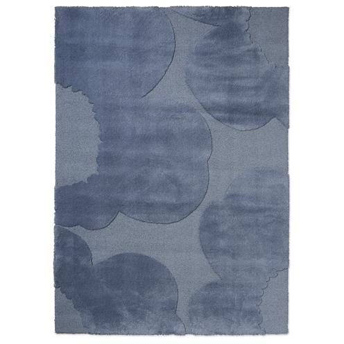 Jednobarevný vlněný koberec Marimekko Iso Unikko modrý 132308