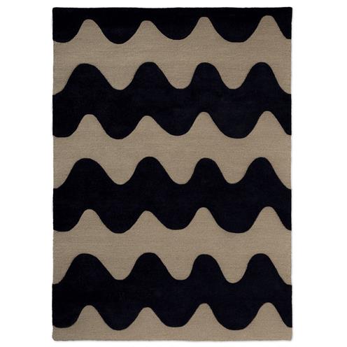 Designový vlněný koberec Marimekko Lokki  černý 133905