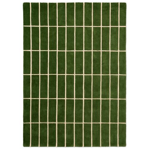 Designový vlněný koberec Marimekko Tiiliskivi zelený 132907 