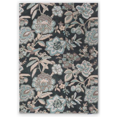Vlněný kusový koberec Sanderson Indra Charcoal 145804