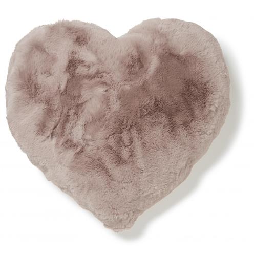 Skinnwille Home Collection kožešinový polštář srdce Fluffy růžový