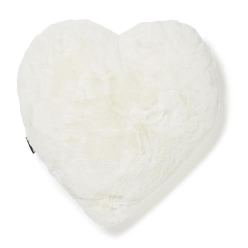 Skinnwille Home Collection kožešinový polštář srdce Fluffy smetanový