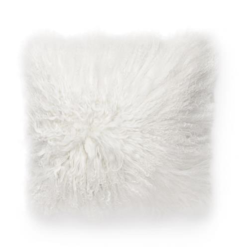 Skinnwille Home Collection kožešinový povlak na polštář Shansi bílý