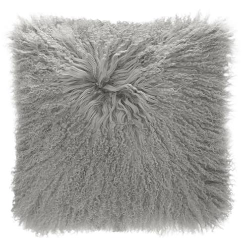 Skinnwille Home Collection kožešinový povlak na polštář Shansi šedý