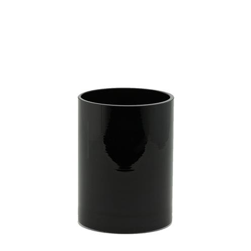 Skleněná váza EDG válec nízký černý