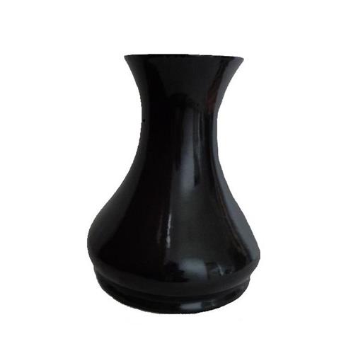 Keramická hřbitovní váza hladká černá 24 cm