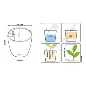 Samozavlažovací květináč Lechuza Classico Color 21 pískově hnědý