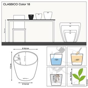 Samozavlažovací květináč Lechuza Classico Color 18 kapučíno