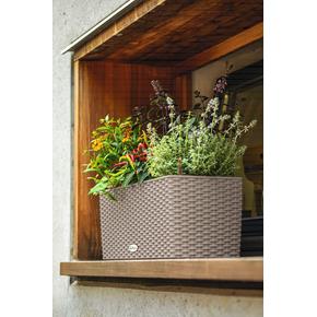 Samozavlažovací truhlík Lechuza Balconera Cottage 50 pískově hnědý