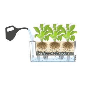 Samozavlažovací květináč Lechuza Delta 20 antracit