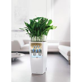 Samozavlažovací květináč Lechuza Cubico Premium 30 bílý lesk
