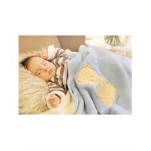 Dětská kojenecká deka Womar obšívaná s medvídkem