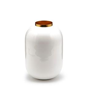 Smaltovaná bílá váza EDG Charm 