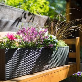 Samozavlažovací truhlík Lechuza Balconera Cottage 80 antracit